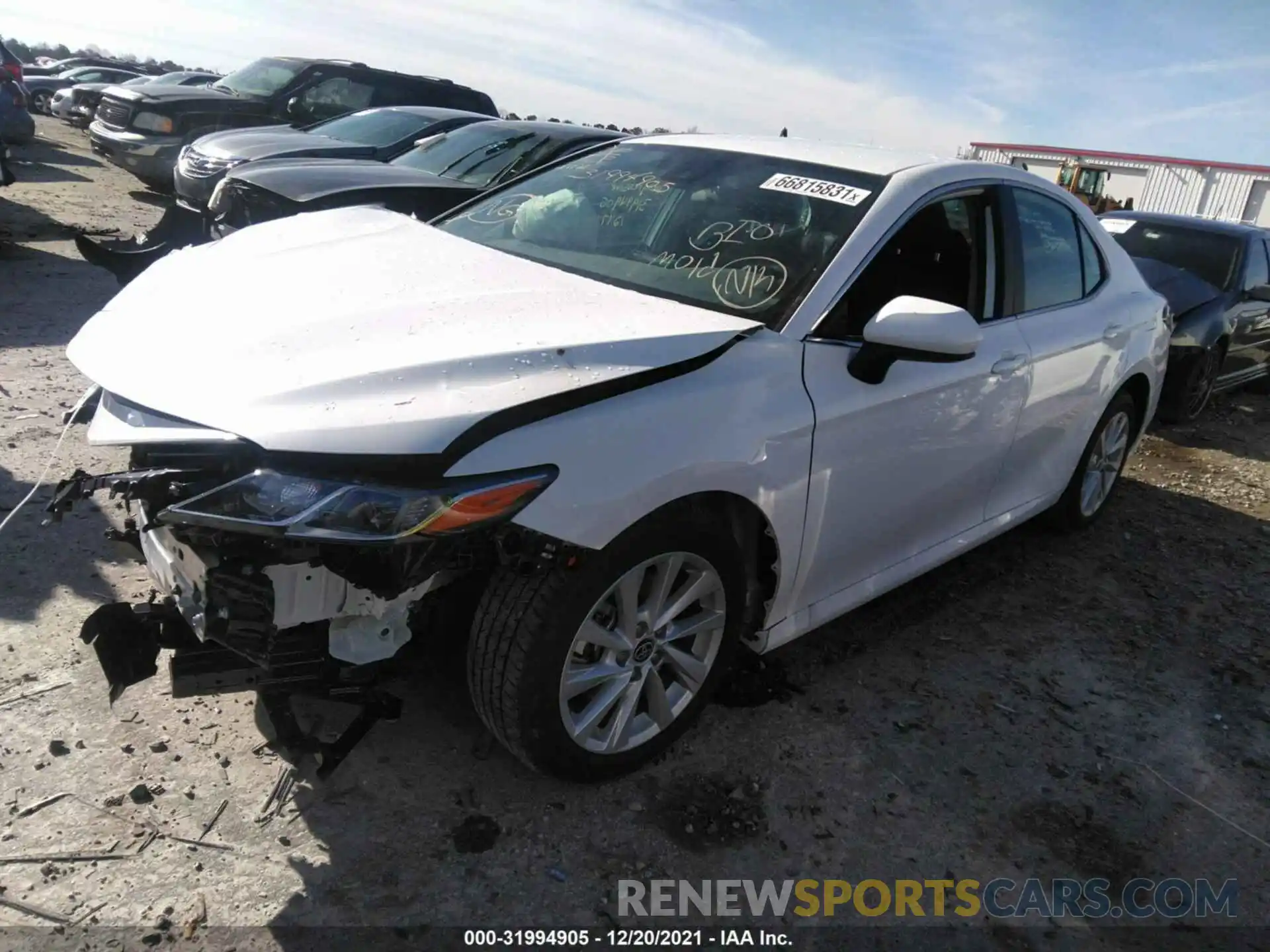 2 Photograph of a damaged car 4T1C11AK7MU452781 TOYOTA CAMRY 2021