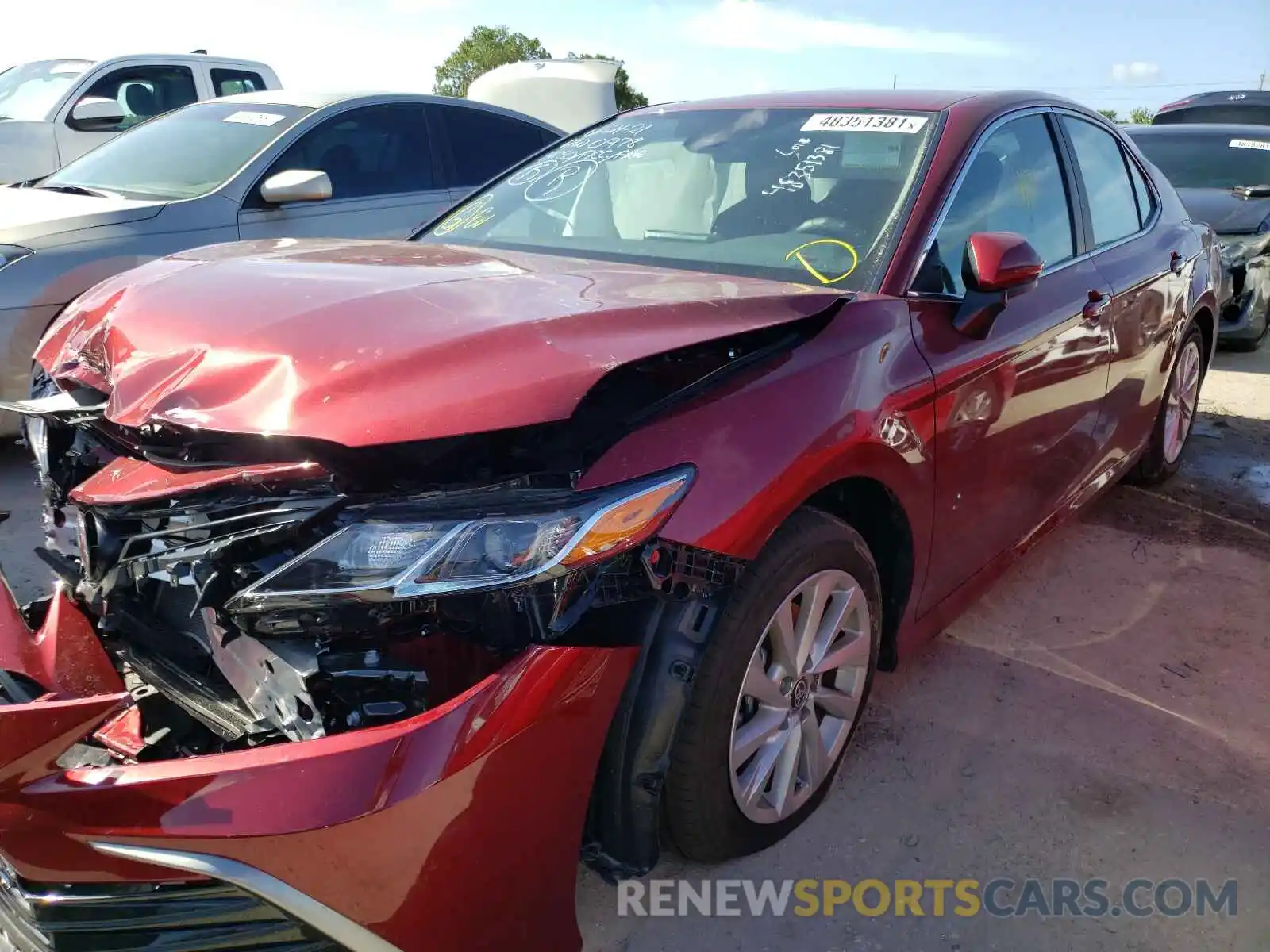 2 Photograph of a damaged car 4T1C11AK8MU445354 TOYOTA CAMRY 2021