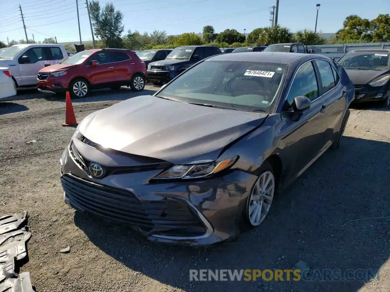 2 Photograph of a damaged car 4T1C11AK8MU464888 TOYOTA CAMRY 2021