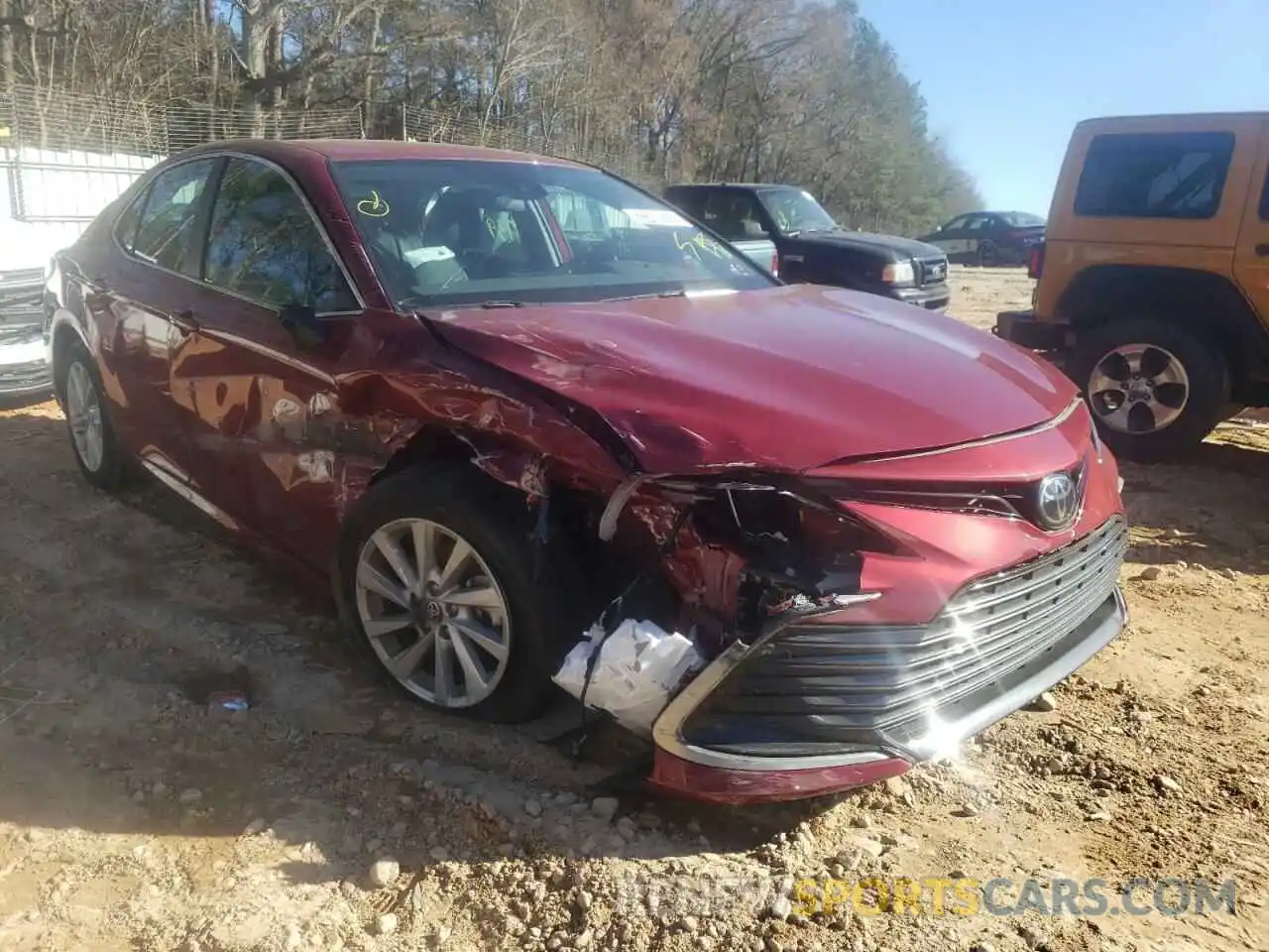 1 Photograph of a damaged car 4T1C11AKXMU455383 TOYOTA CAMRY 2021