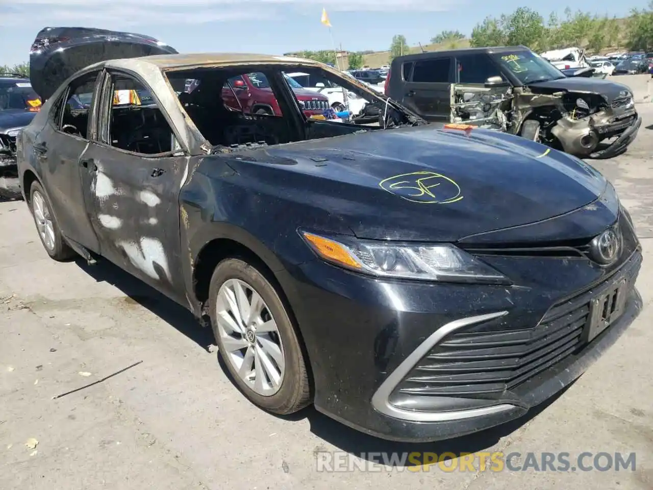 1 Photograph of a damaged car 4T1C11AKXMU458560 TOYOTA CAMRY 2021