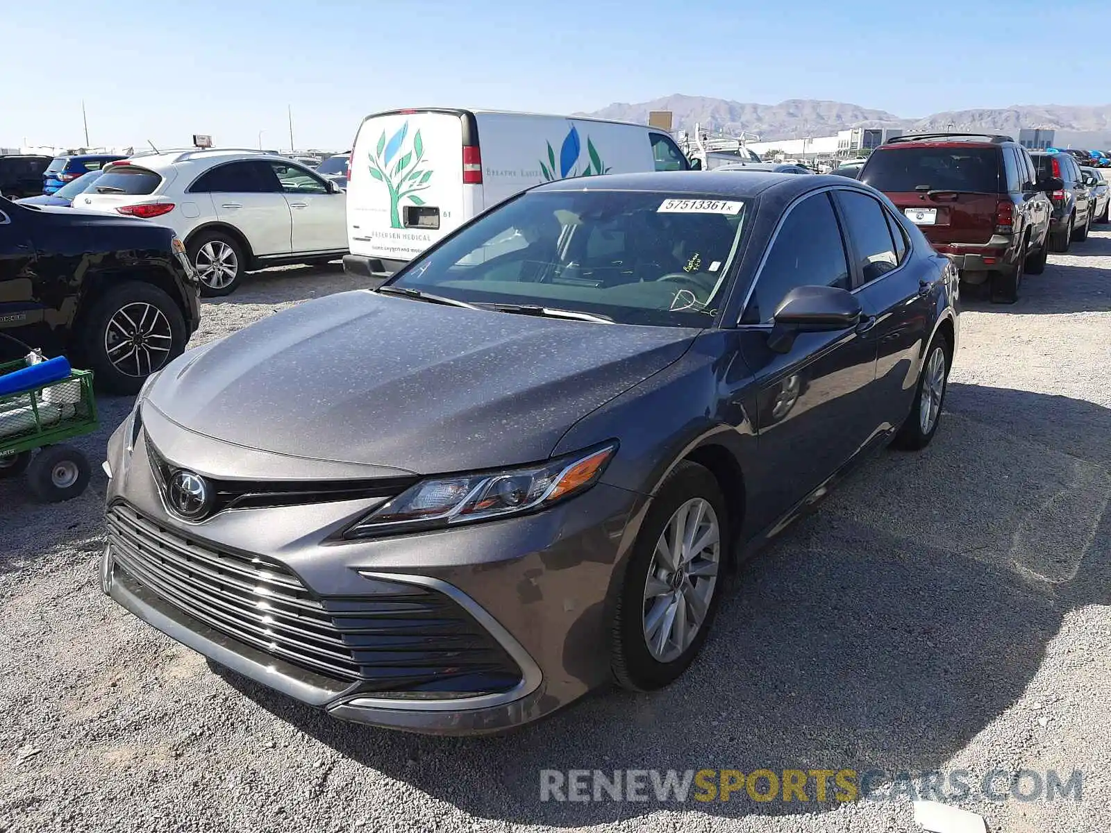 2 Photograph of a damaged car 4T1C11AKXMU604925 TOYOTA CAMRY 2021