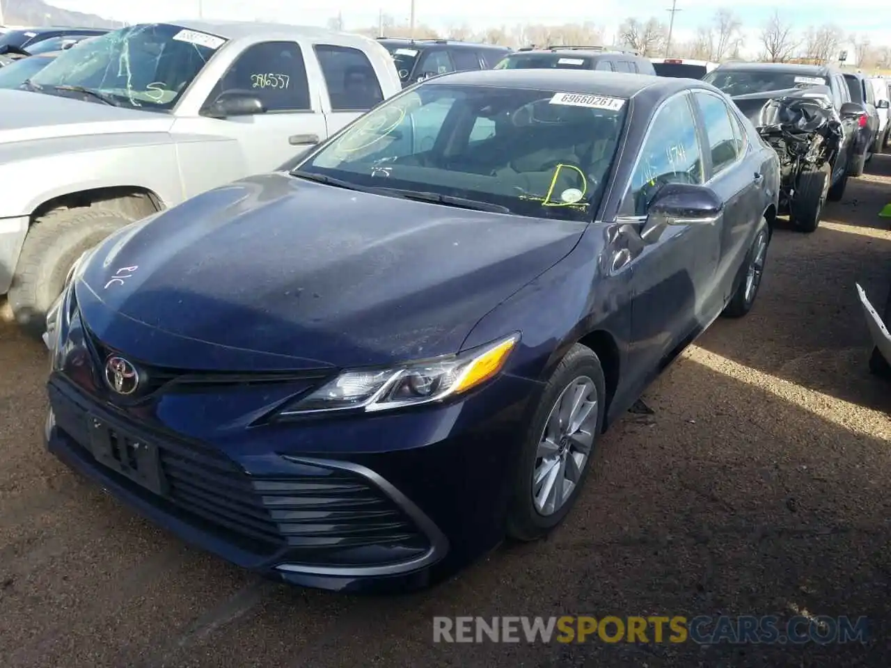 2 Photograph of a damaged car 4T1C11BK5MU023668 TOYOTA CAMRY 2021