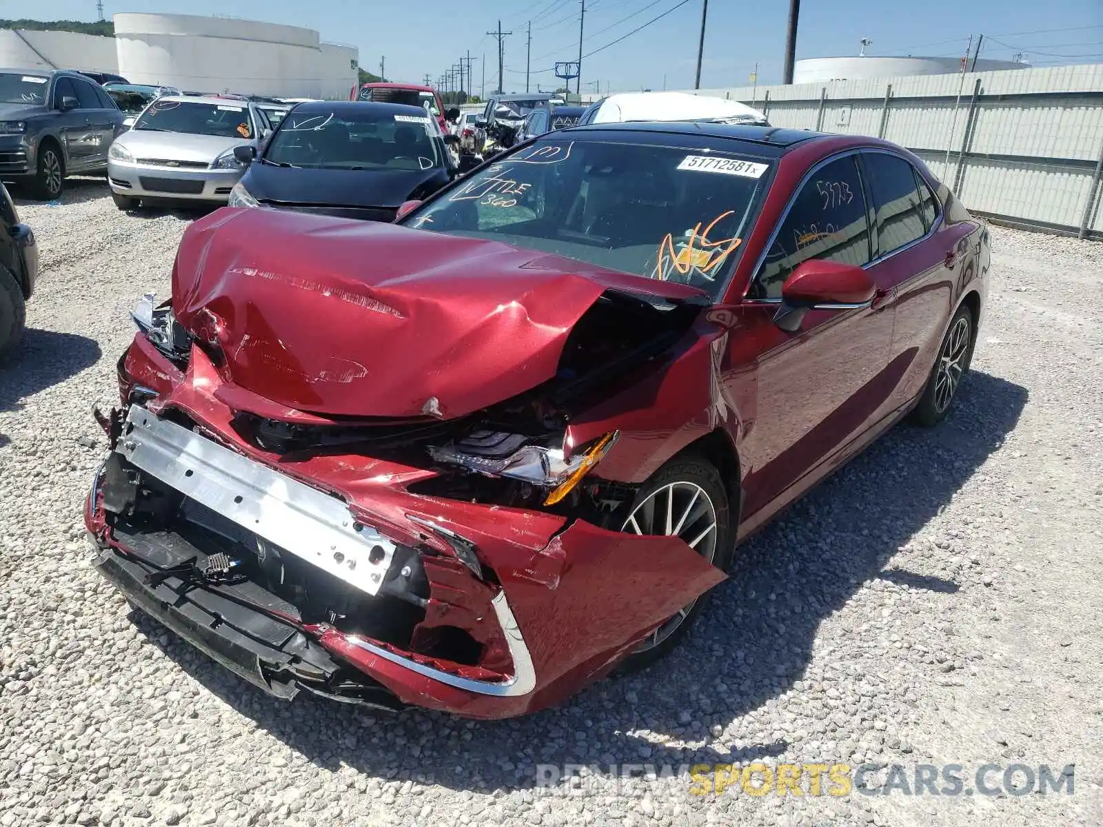 2 Photograph of a damaged car 4T1F11AK5MU562919 TOYOTA CAMRY 2021