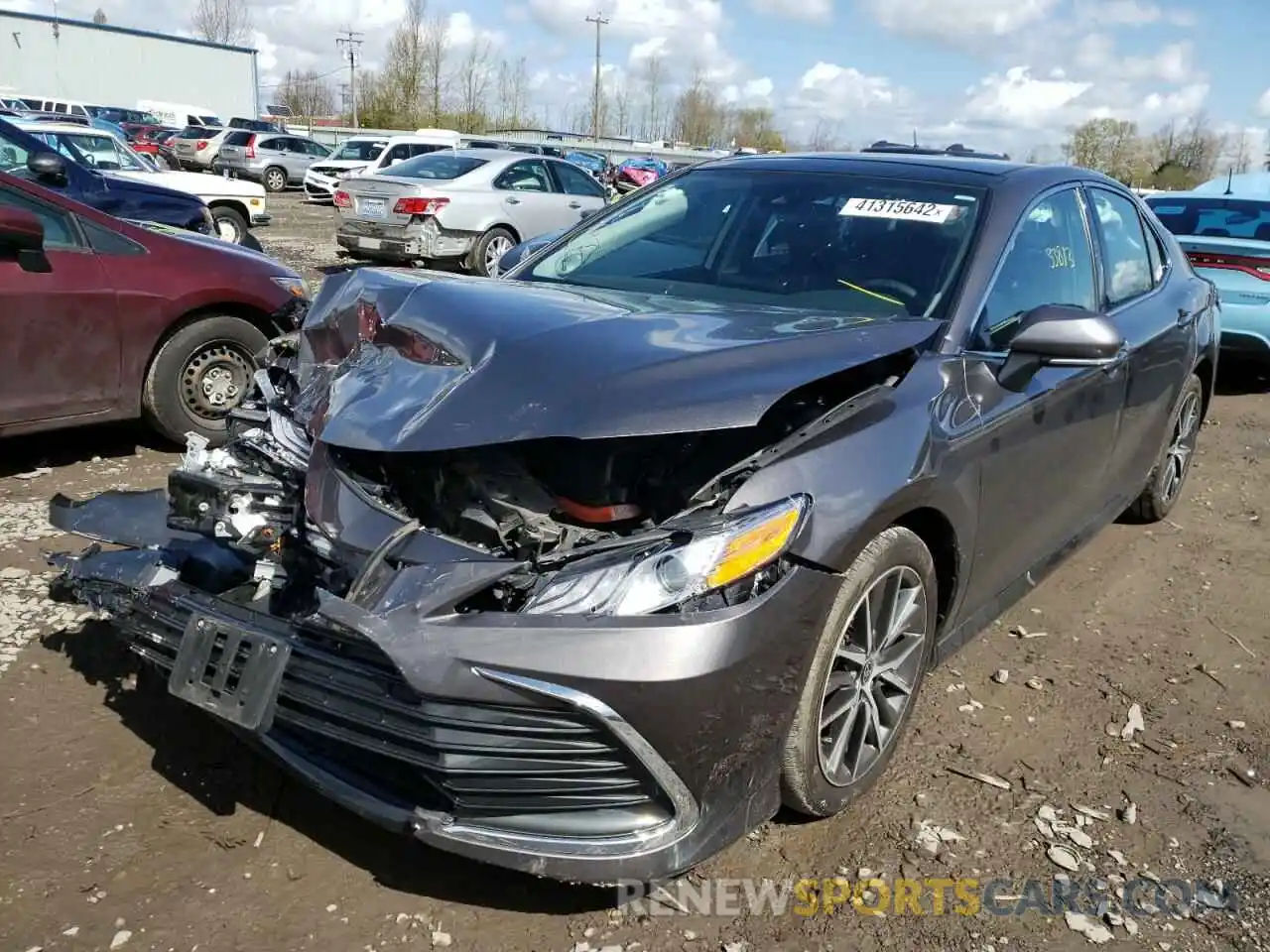 2 Photograph of a damaged car 4T1F11BK8MU028327 TOYOTA CAMRY 2021