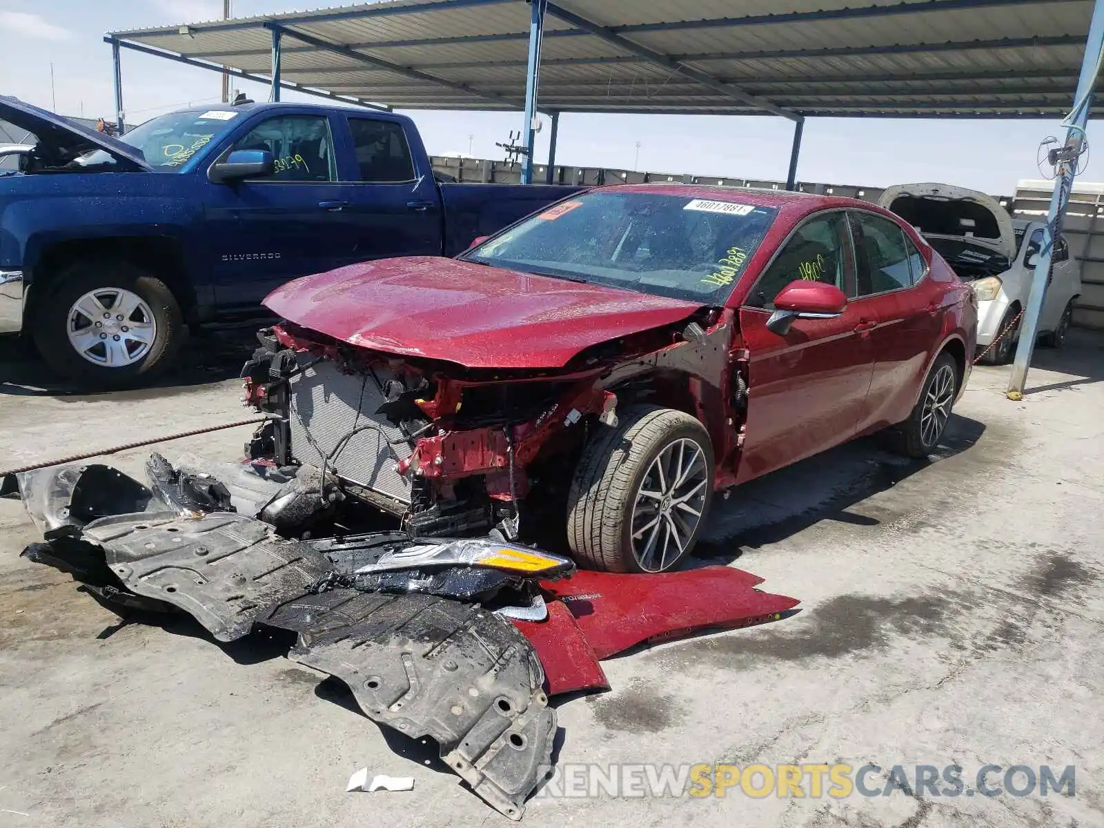 2 Photograph of a damaged car 4T1F31AK5MU548691 TOYOTA CAMRY 2021