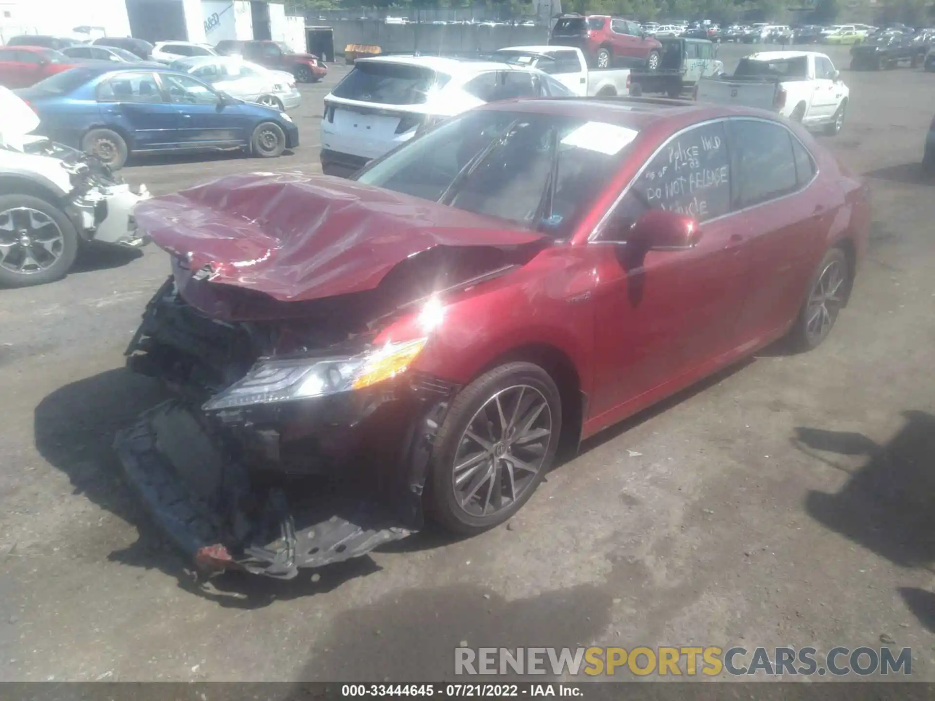 2 Photograph of a damaged car 4T1F31AK8MU027755 TOYOTA CAMRY 2021