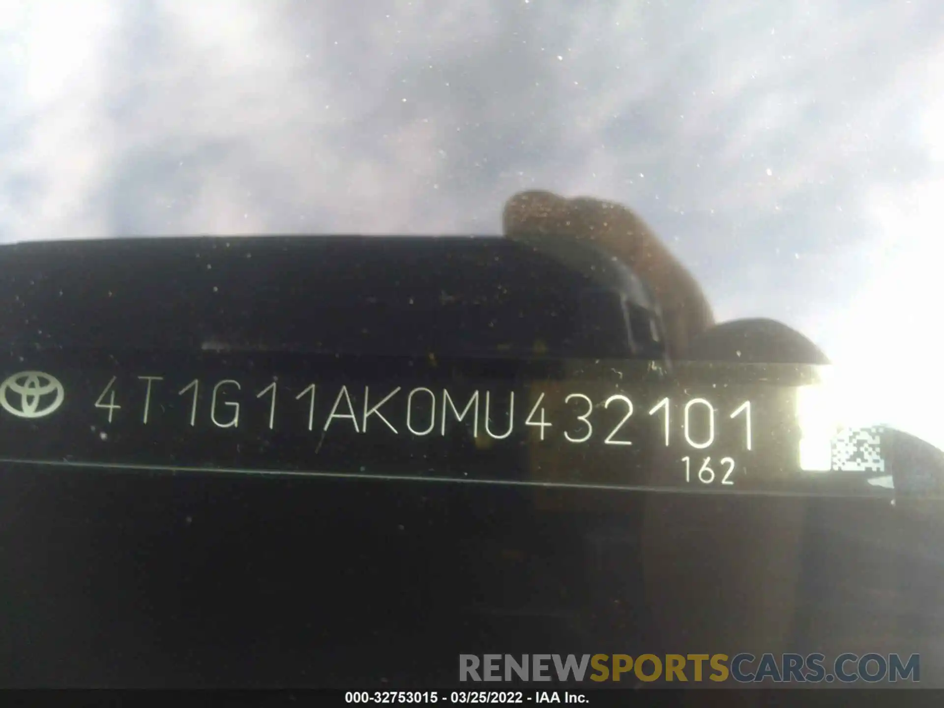 9 Фотография поврежденного автомобиля 4T1G11AK0MU432101 TOYOTA CAMRY 2021