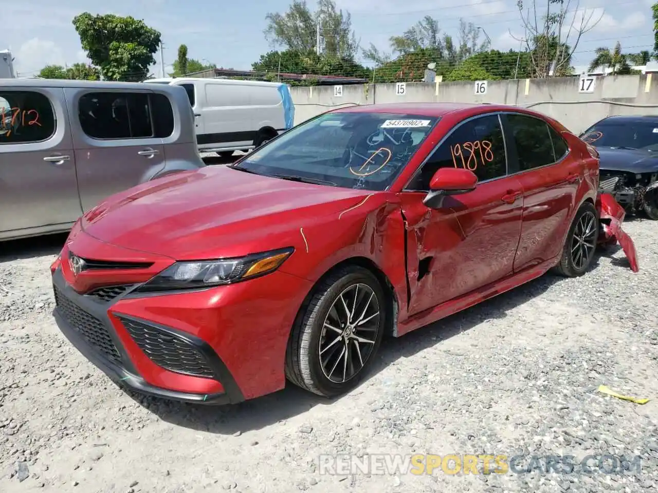 2 Photograph of a damaged car 4T1G11AK0MU459198 TOYOTA CAMRY 2021