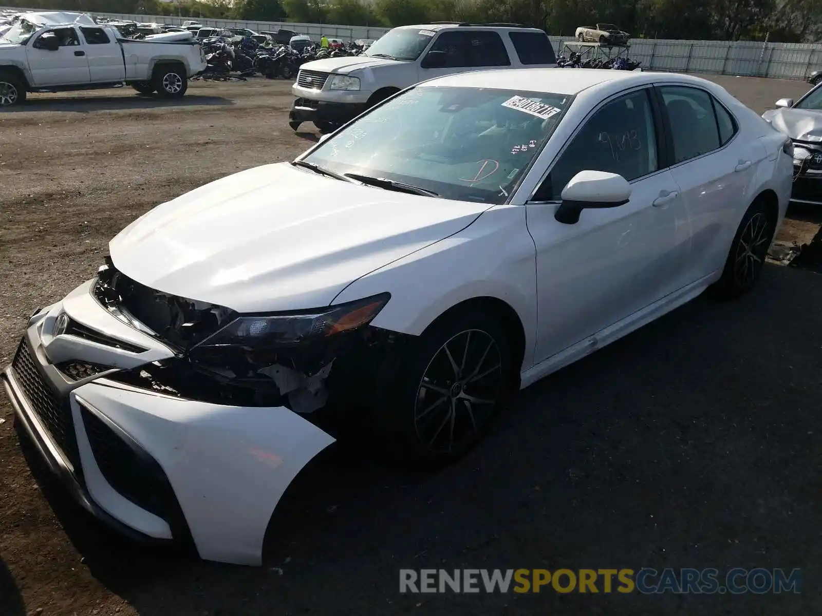 2 Photograph of a damaged car 4T1G11AK0MU574593 TOYOTA CAMRY 2021