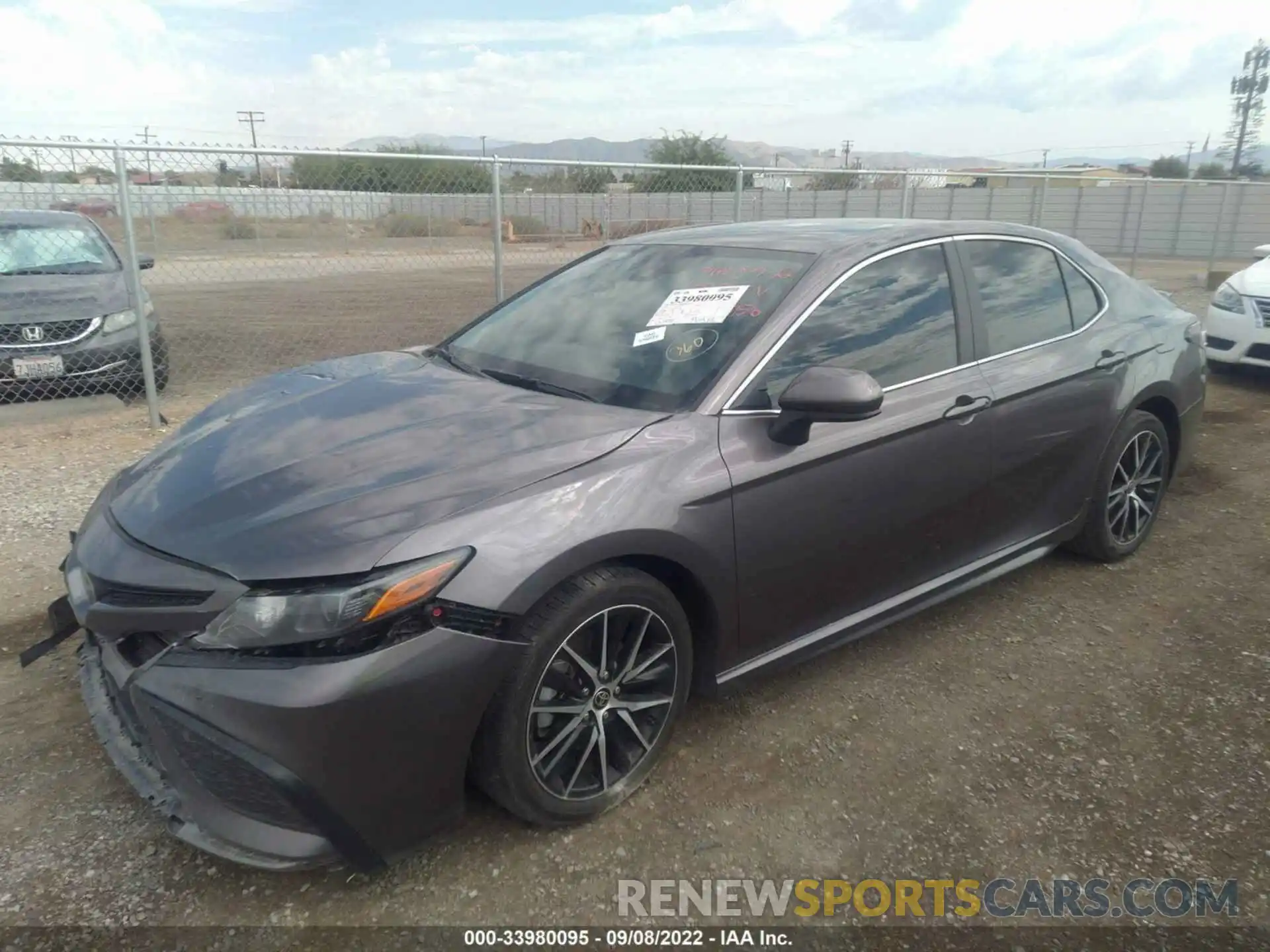 2 Photograph of a damaged car 4T1G11AK1MU616818 TOYOTA CAMRY 2021