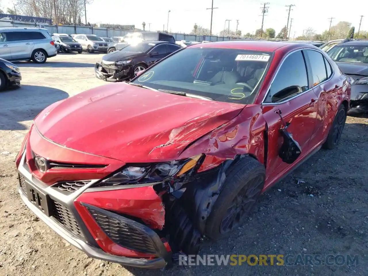 2 Photograph of a damaged car 4T1G11AK4MU491233 TOYOTA CAMRY 2021