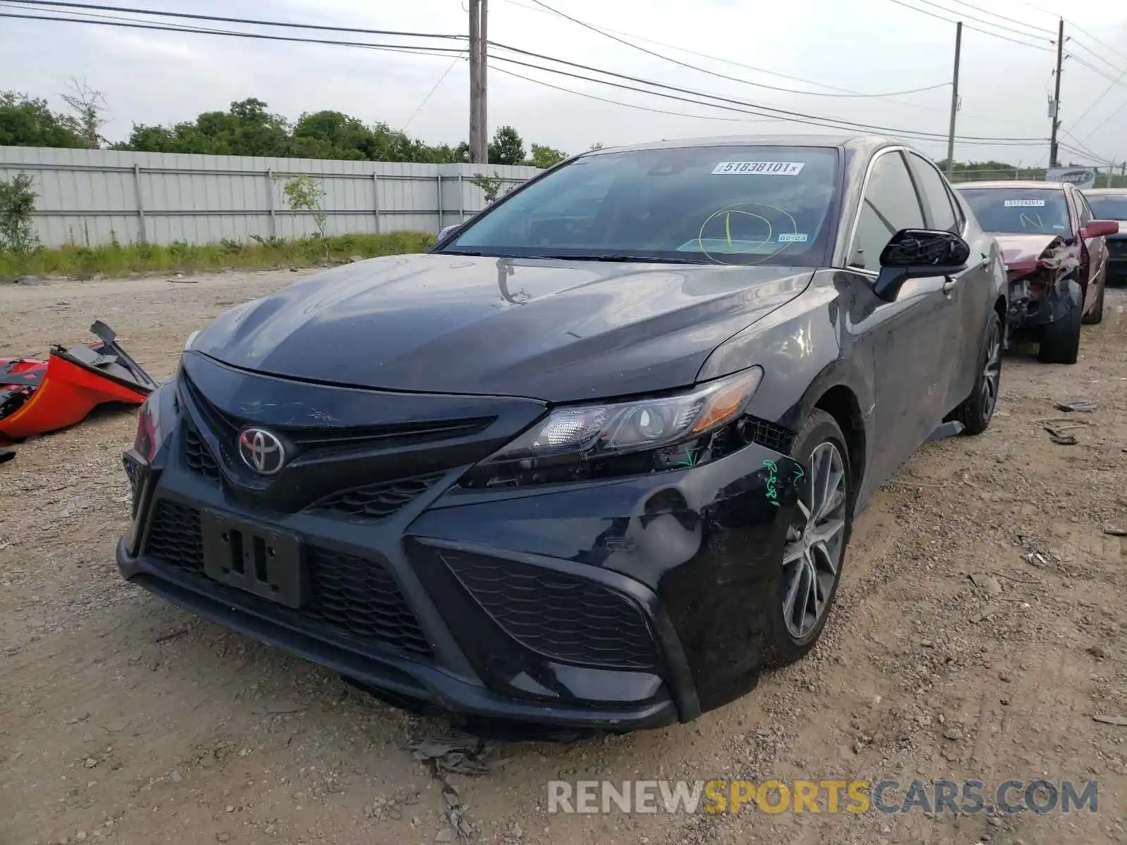 2 Photograph of a damaged car 4T1G11AK8MU421816 TOYOTA CAMRY 2021