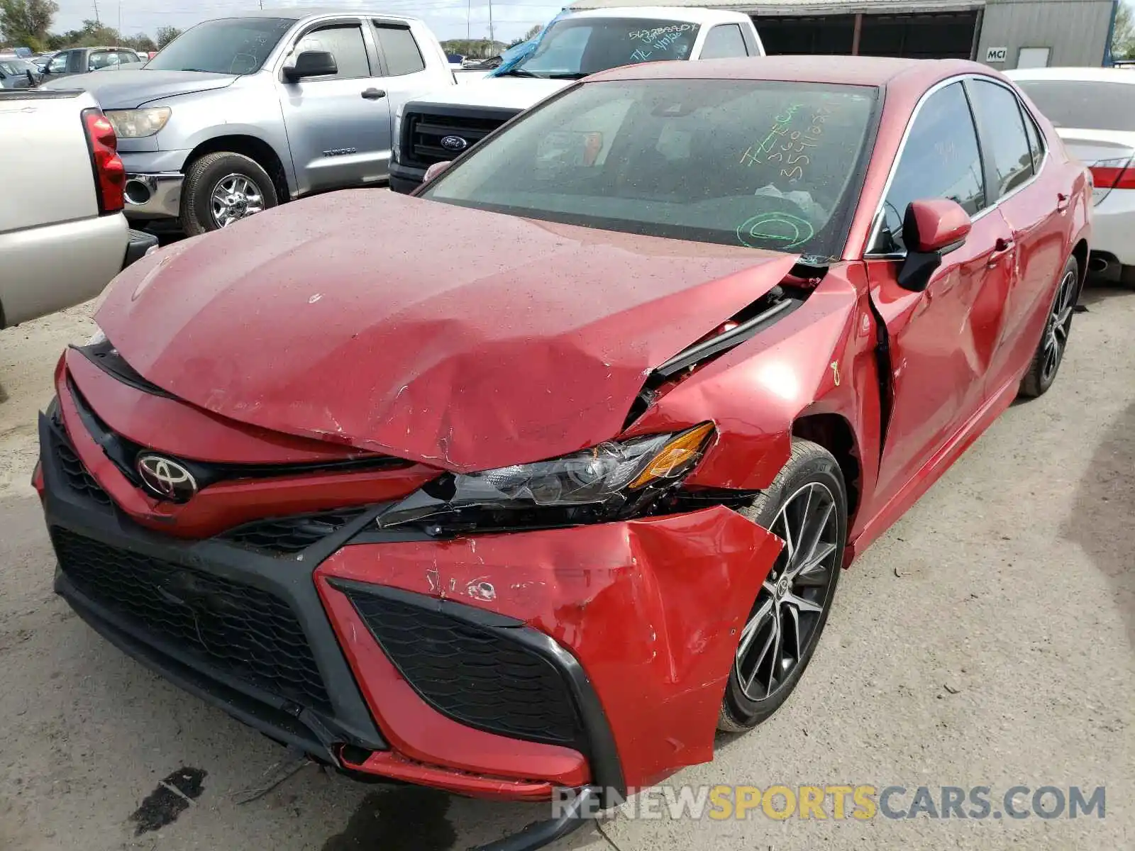 2 Photograph of a damaged car 4T1G11AK9MU402871 TOYOTA CAMRY 2021