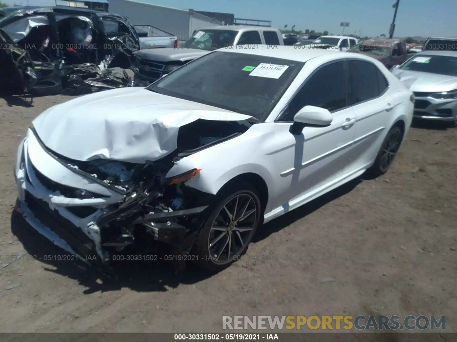 2 Photograph of a damaged car 4T1G11AK9MU433246 TOYOTA CAMRY 2021