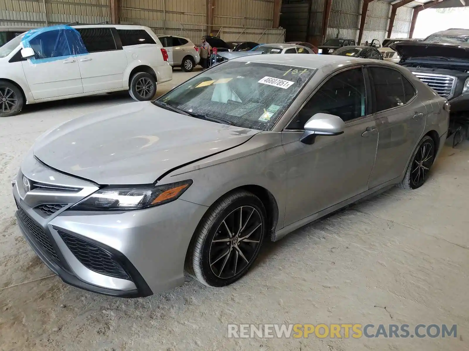 2 Photograph of a damaged car 4T1G11AK9MU530298 TOYOTA CAMRY 2021