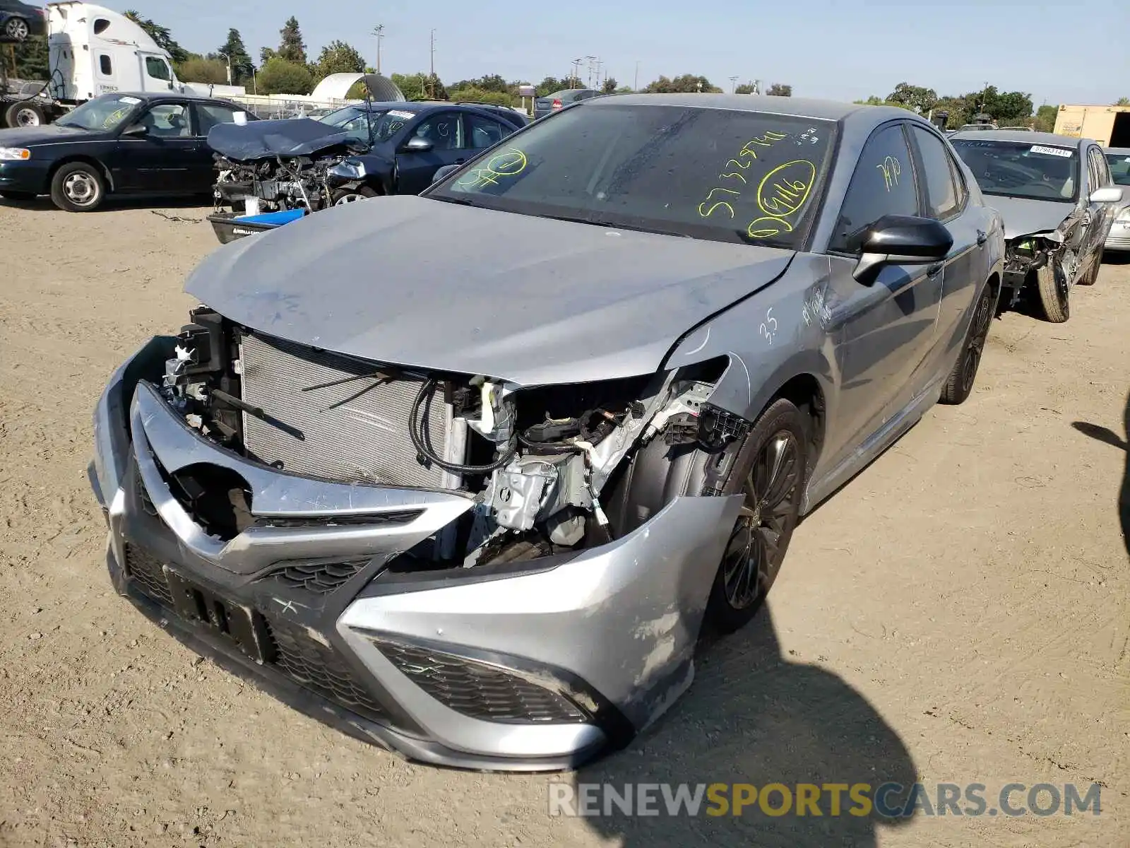 2 Photograph of a damaged car 4T1G11AKXMU422644 TOYOTA CAMRY 2021