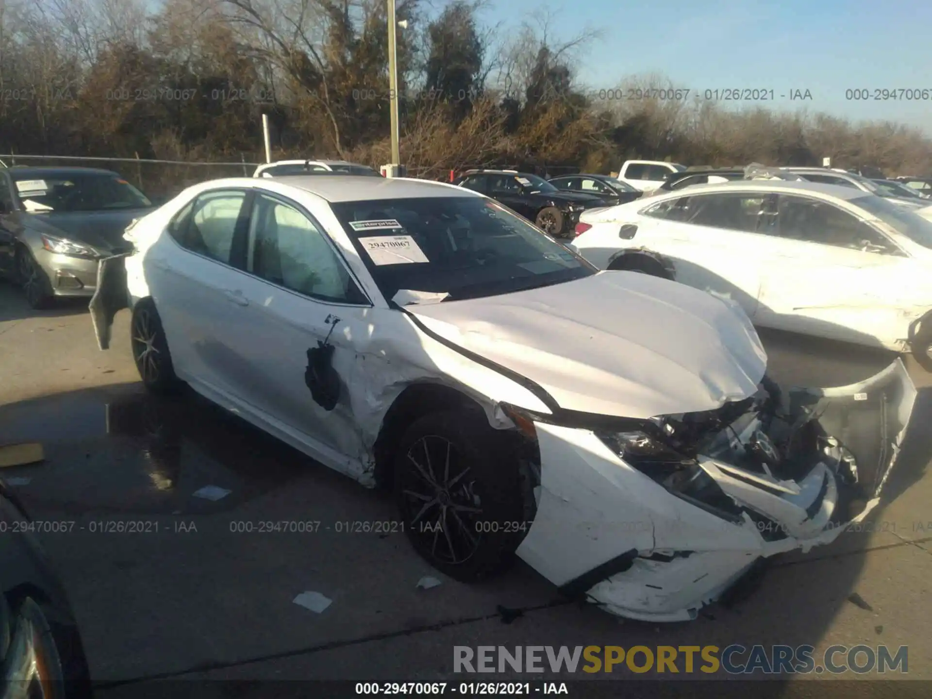 1 Photograph of a damaged car 4T1G11AKXMU426046 TOYOTA CAMRY 2021