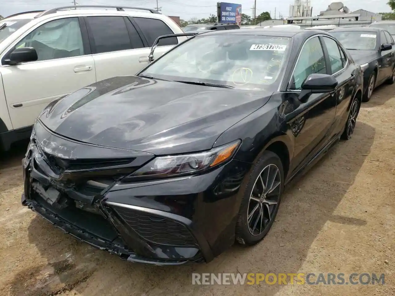 2 Photograph of a damaged car 4T1G11AKXMU490670 TOYOTA CAMRY 2021