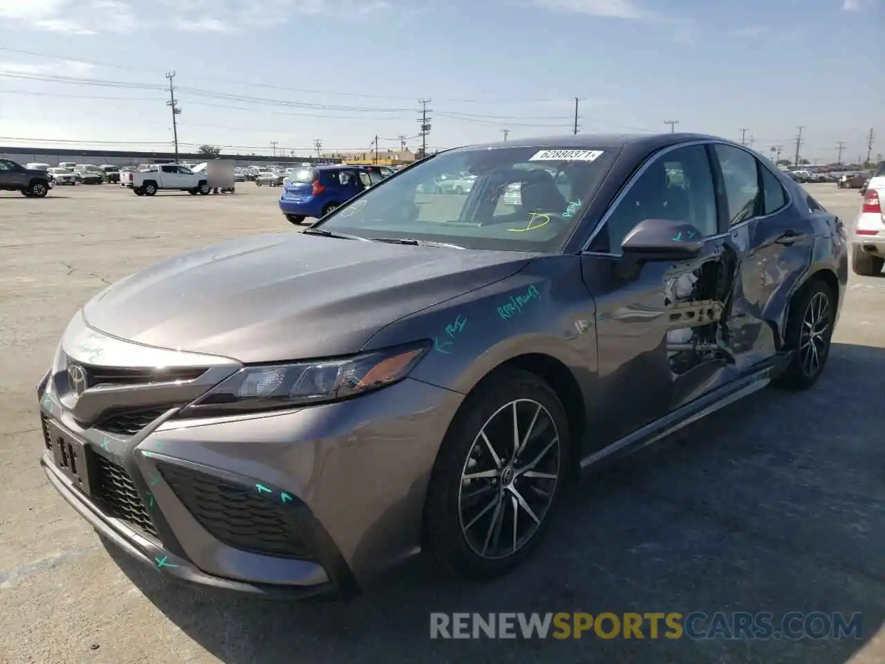 2 Photograph of a damaged car 4T1G11AKXMU527345 TOYOTA CAMRY 2021