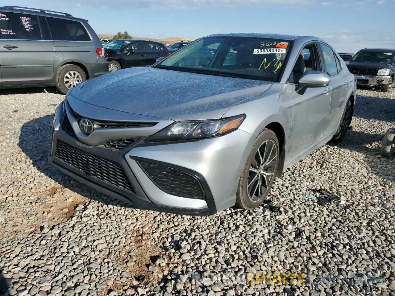 2 Photograph of a damaged car 4T1G11AKXMU537955 TOYOTA CAMRY 2021