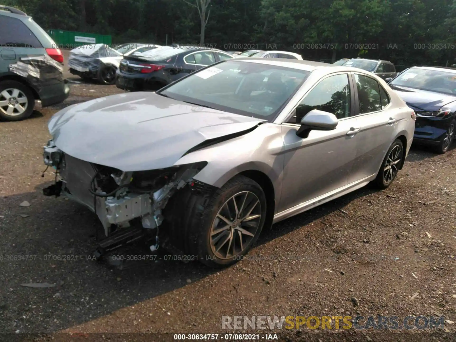 2 Photograph of a damaged car 4T1G11BK8MU028042 TOYOTA CAMRY 2021