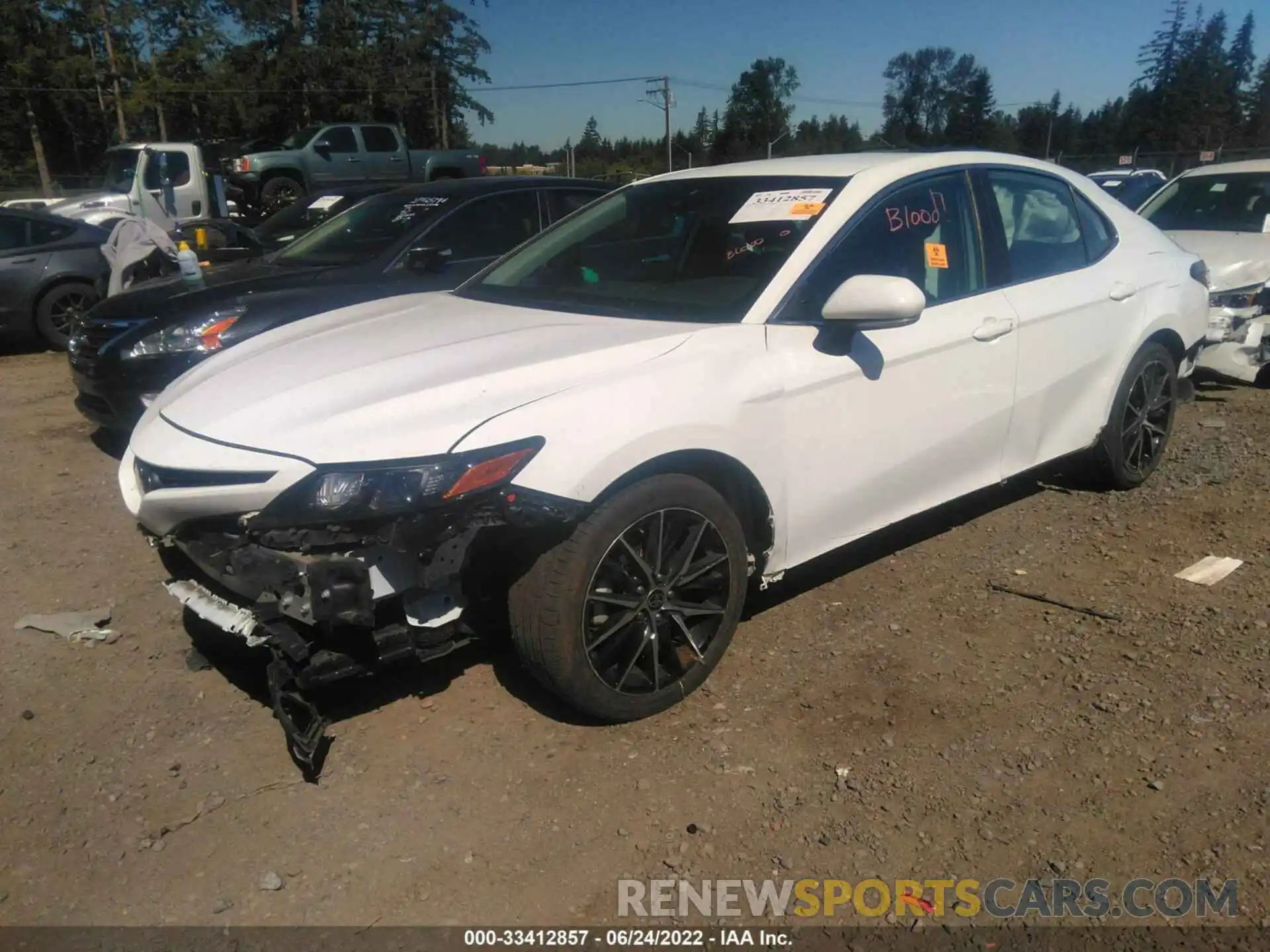 2 Photograph of a damaged car 4T1G11BK8MU029773 TOYOTA CAMRY 2021