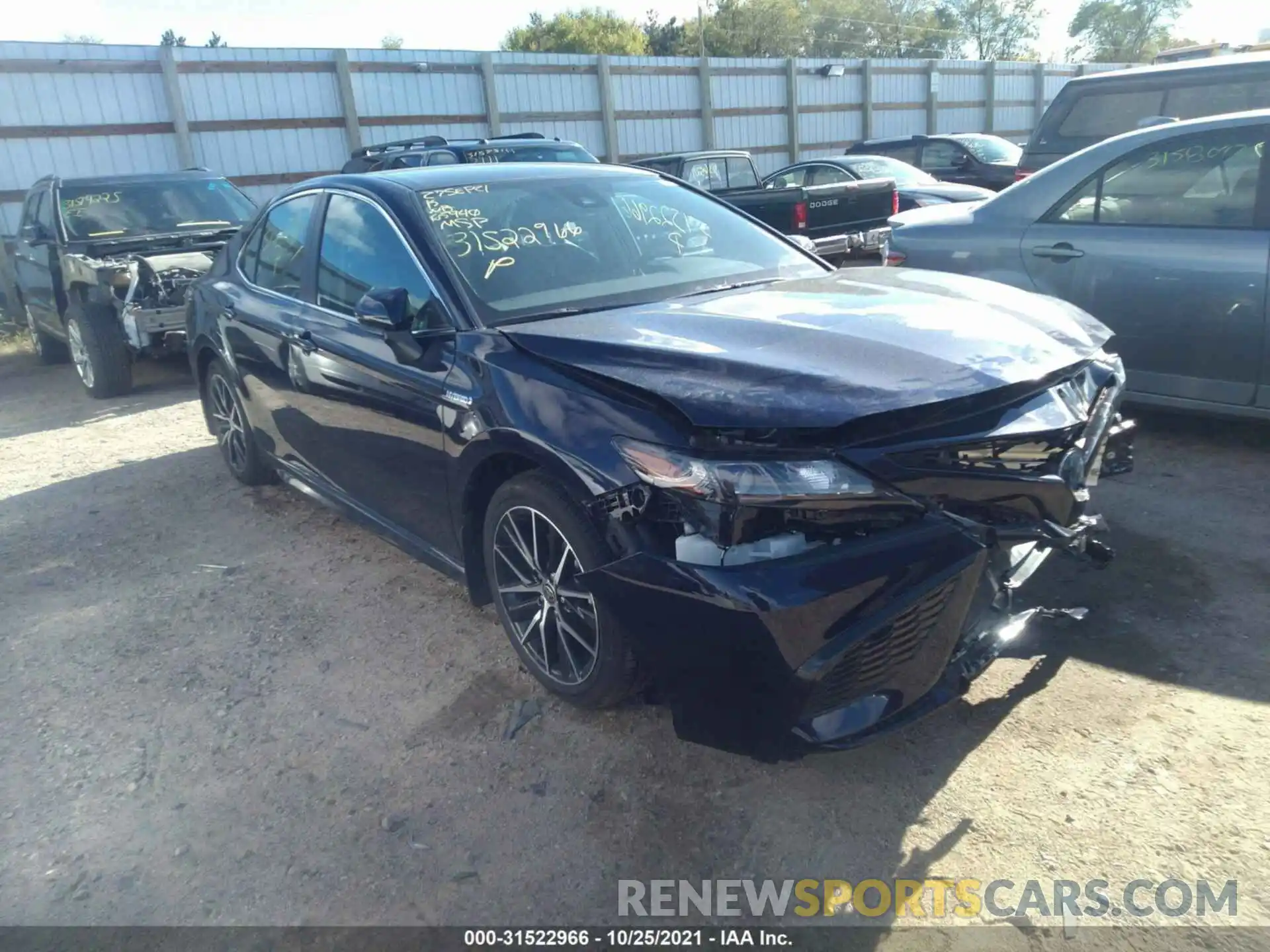 1 Photograph of a damaged car 4T1G31AK0MU029147 TOYOTA CAMRY 2021