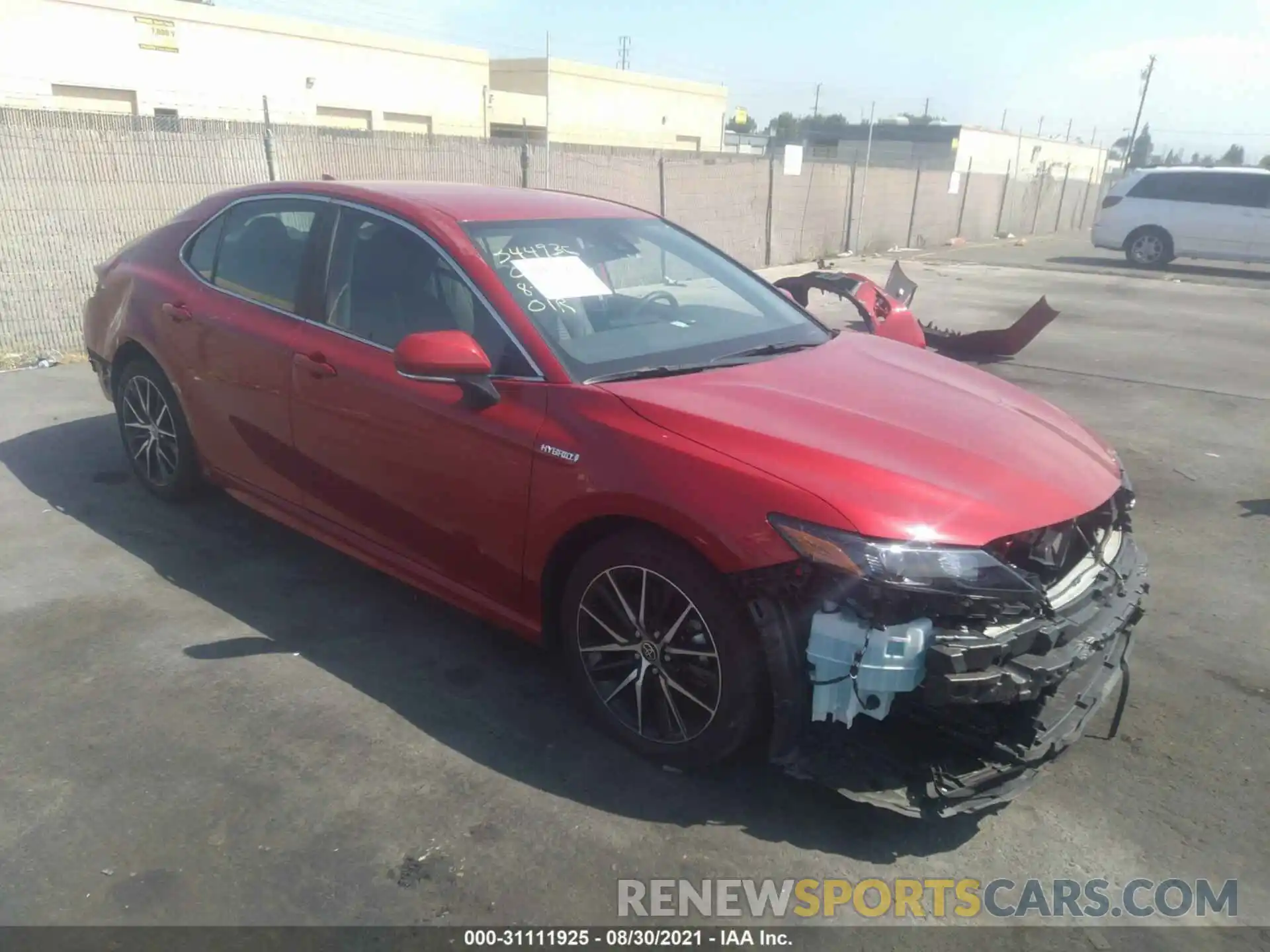 1 Photograph of a damaged car 4T1G31AK9MU020785 TOYOTA CAMRY 2021