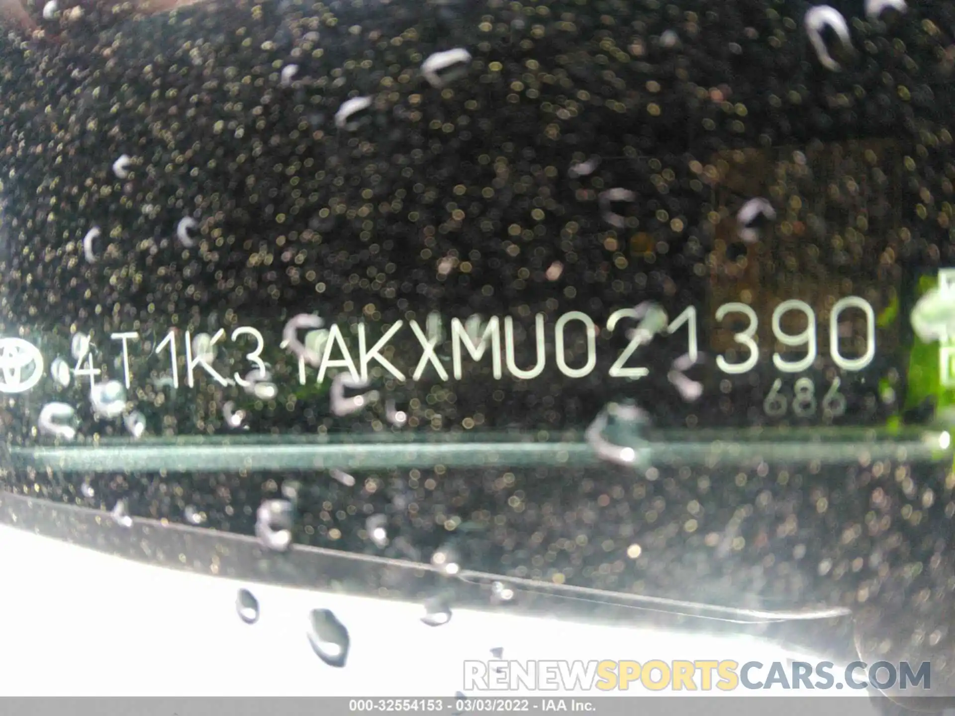 9 Photograph of a damaged car 4T1K31AKXMU021390 TOYOTA CAMRY 2021