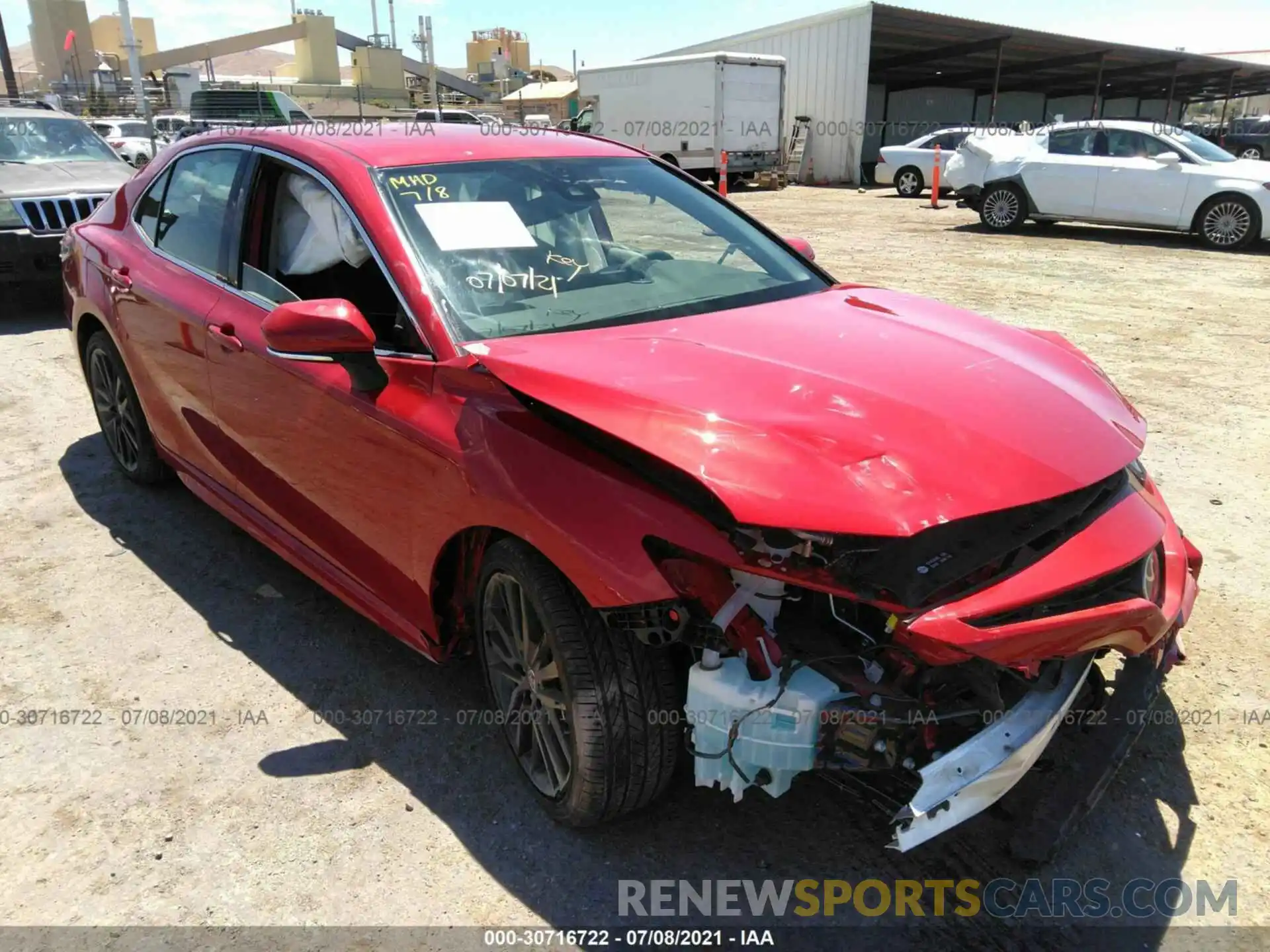 1 Photograph of a damaged car 4T1K61AK7MU433970 TOYOTA CAMRY 2021