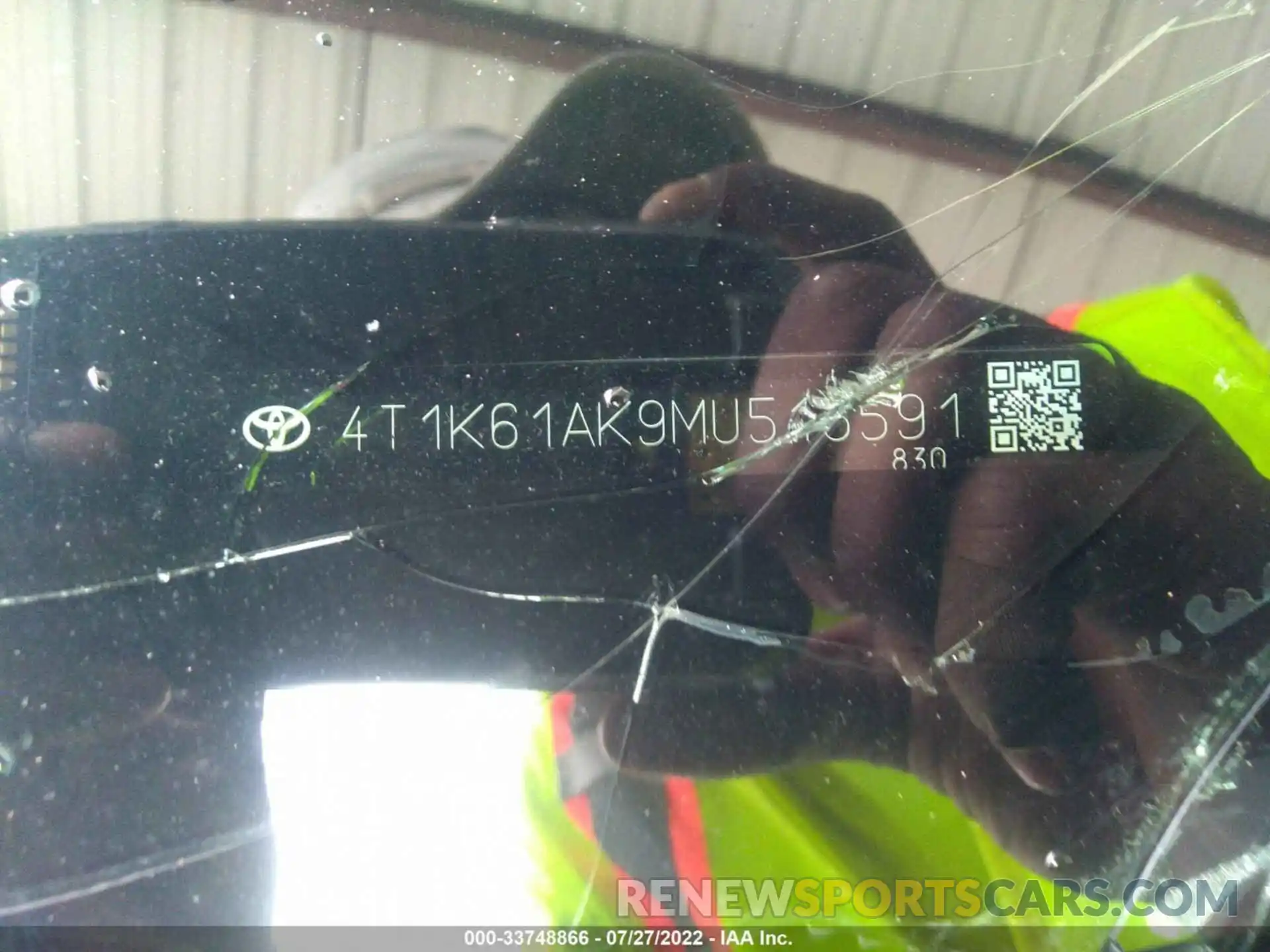 9 Photograph of a damaged car 4T1K61AK9MU516591 TOYOTA CAMRY 2021