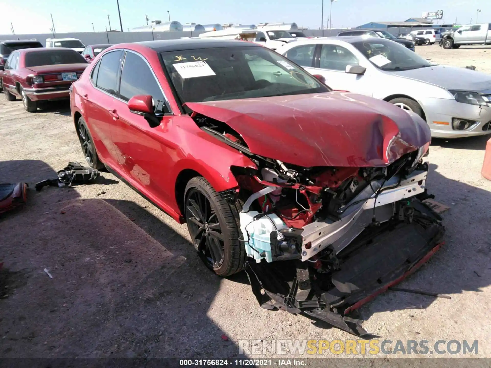 1 Photograph of a damaged car 4T1K61AKXMU412160 TOYOTA CAMRY 2021