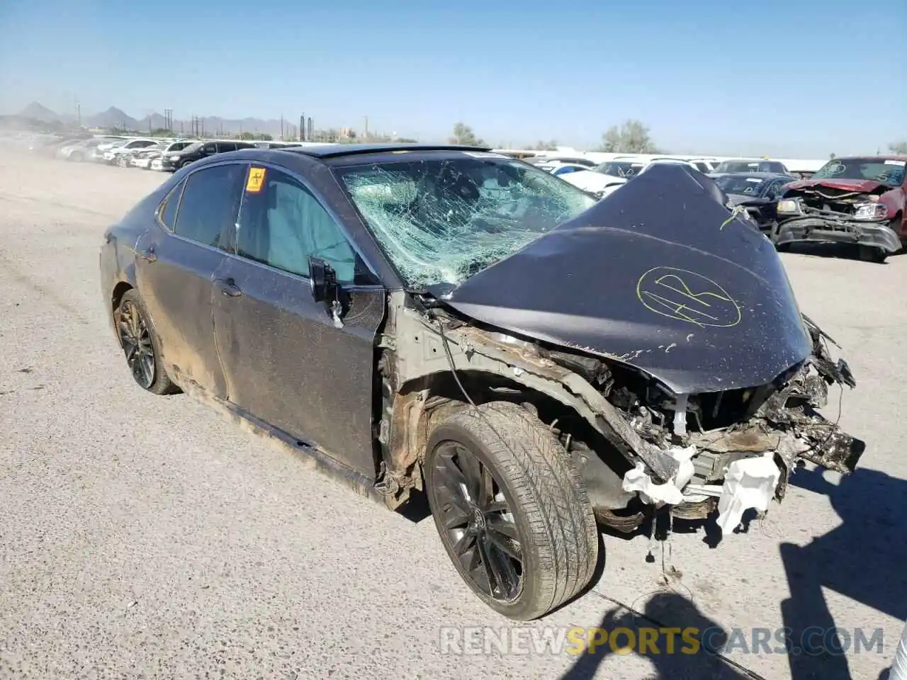 1 Photograph of a damaged car 4T1K61AKXMU596774 TOYOTA CAMRY 2021