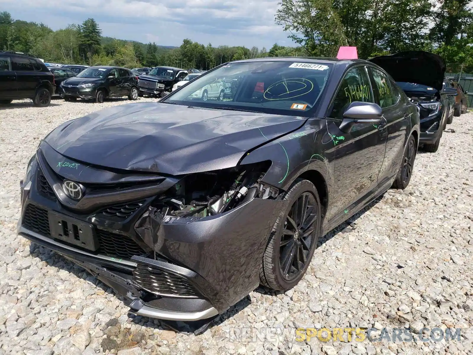 2 Photograph of a damaged car 4T1K61BK7MU027041 TOYOTA CAMRY 2021