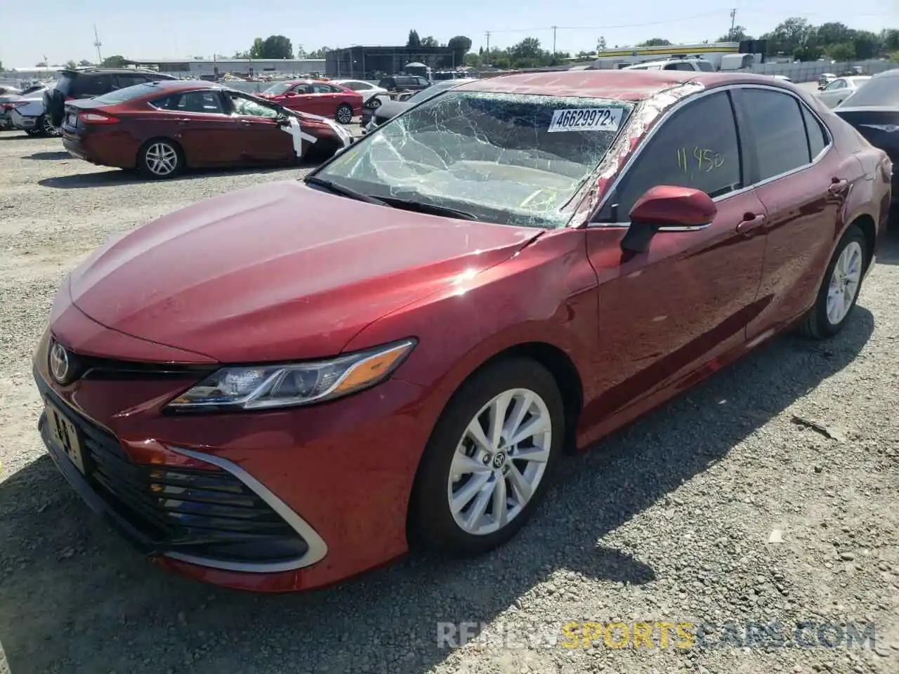 2 Photograph of a damaged car 4T1R11AK0MU608881 TOYOTA CAMRY 2021