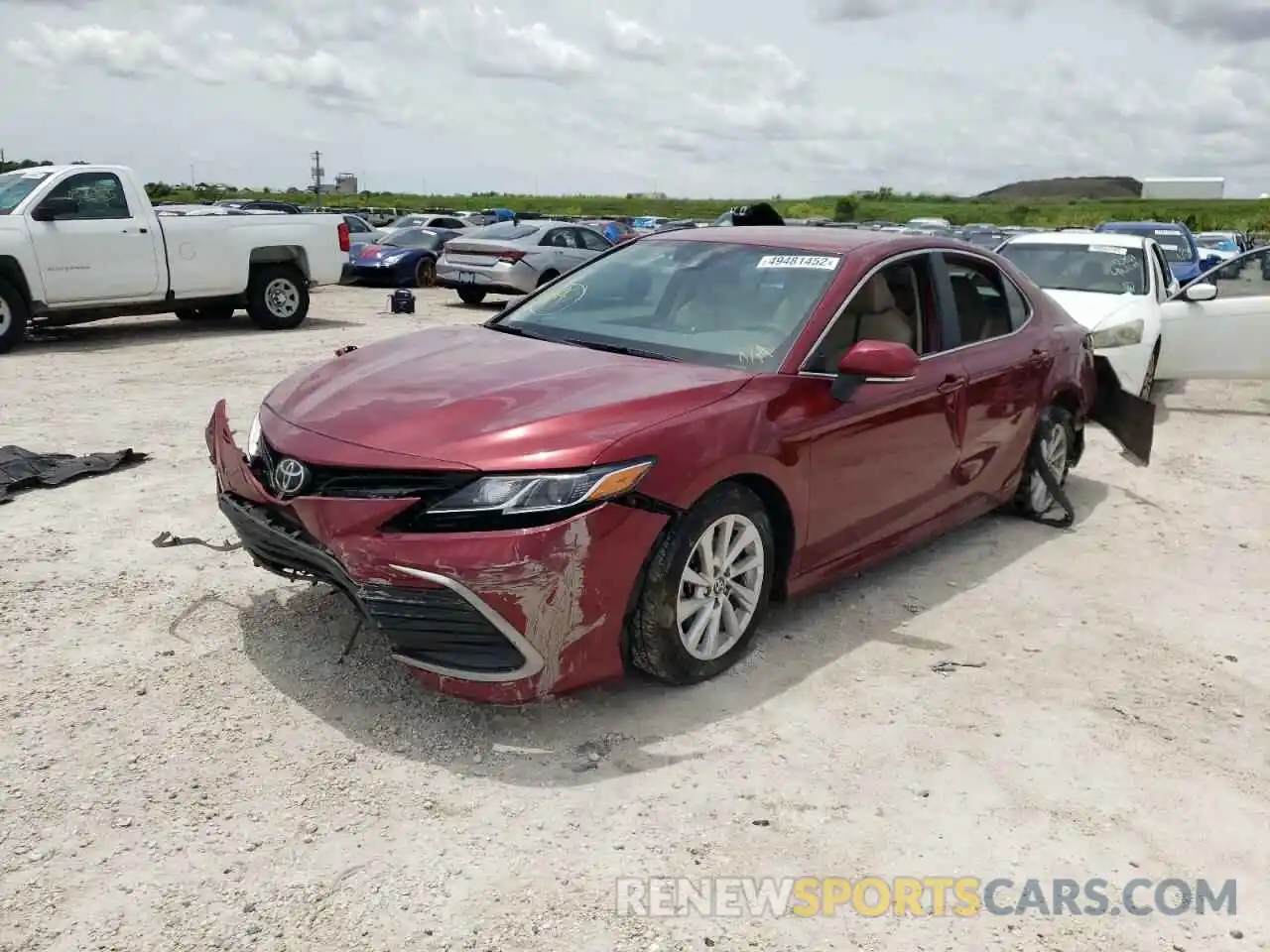 2 Photograph of a damaged car 4T1R11AK1MU572764 TOYOTA CAMRY 2021