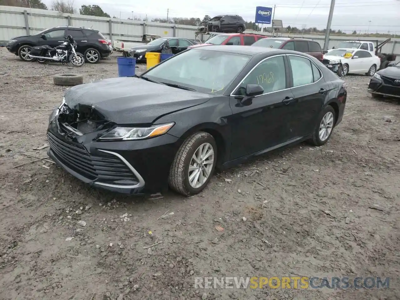 2 Photograph of a damaged car 4T1R11AK9MU536403 TOYOTA CAMRY 2021