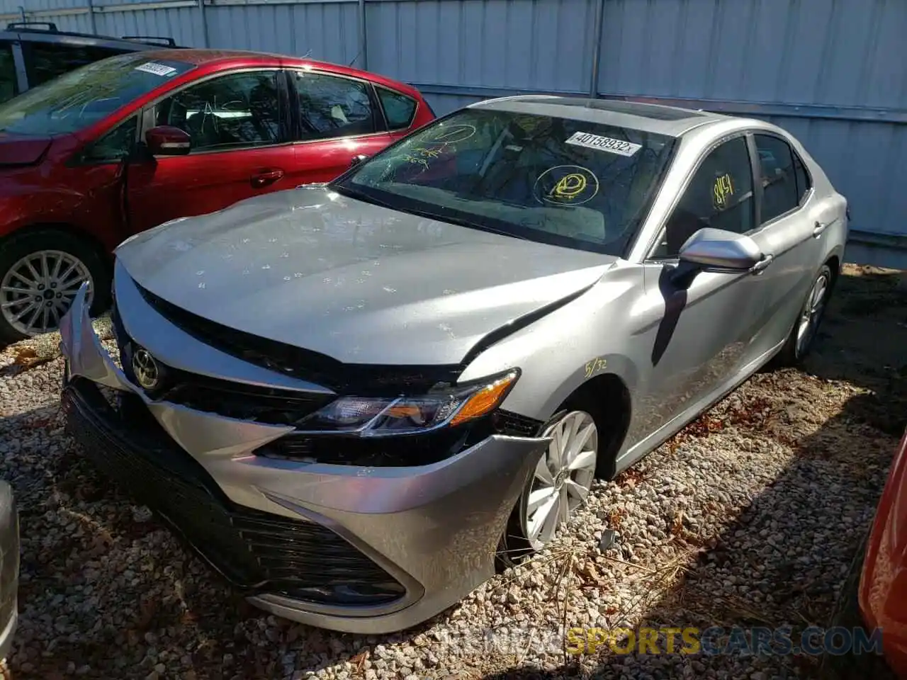 2 Photograph of a damaged car 4T1R11AK9MU575475 TOYOTA CAMRY 2021