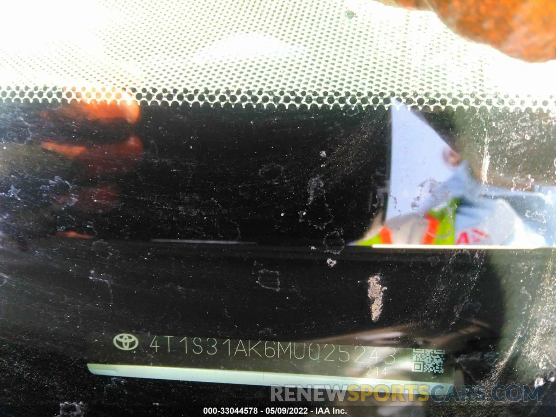 9 Photograph of a damaged car 4T1S31AK6MU025243 TOYOTA CAMRY 2021