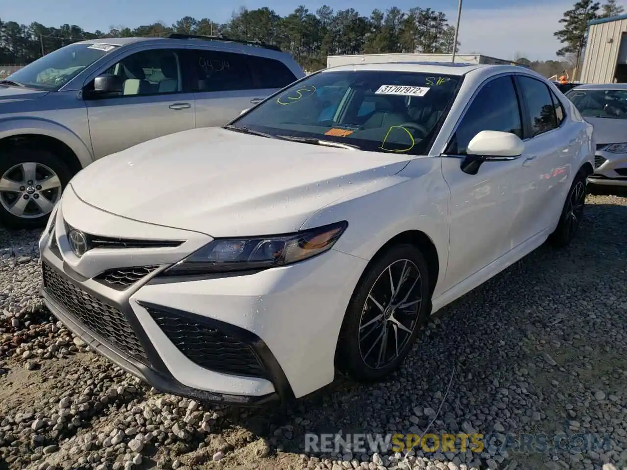 2 Photograph of a damaged car 4T1T11AK2MU481752 TOYOTA CAMRY 2021