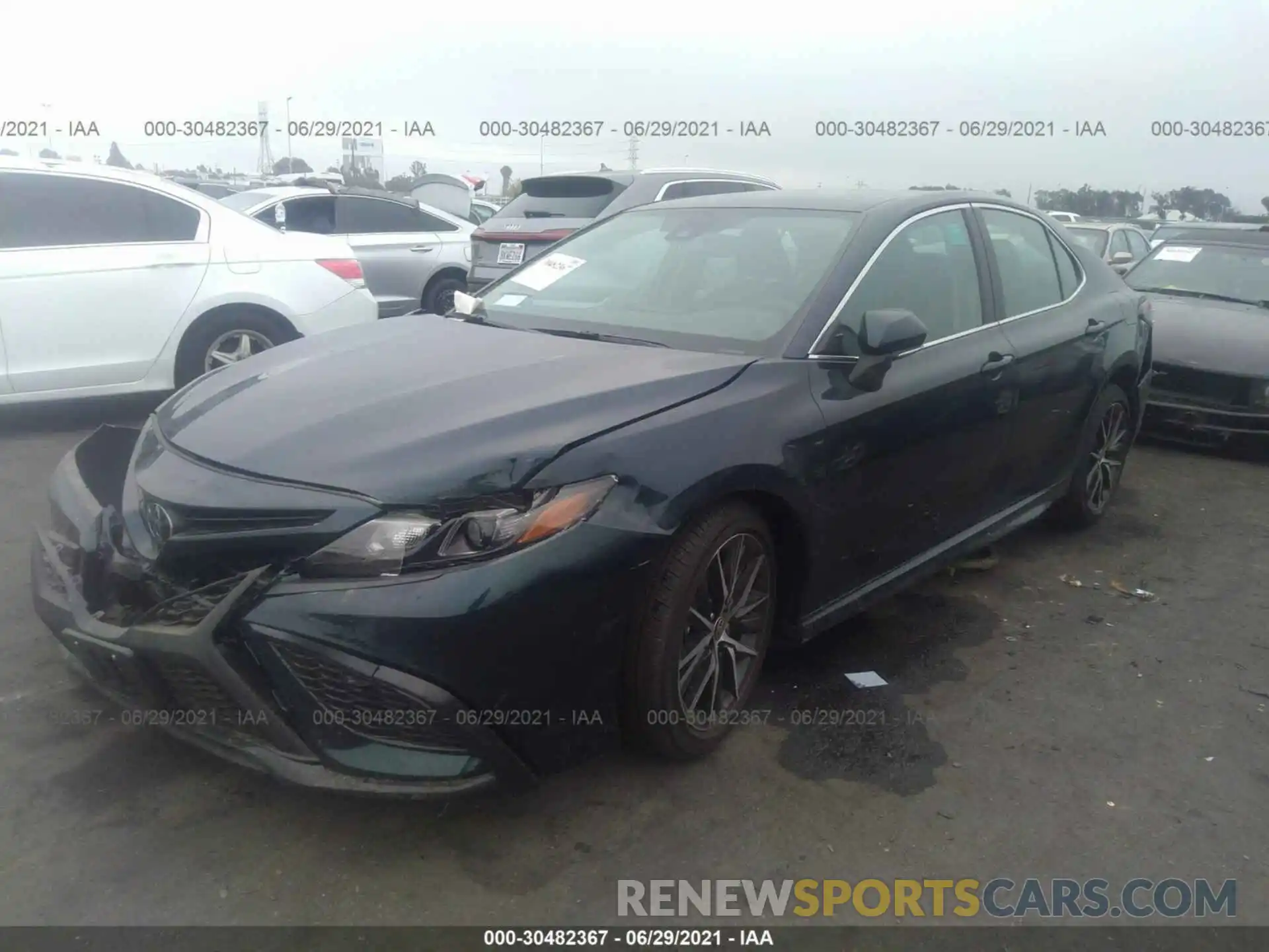 2 Photograph of a damaged car 4T1T11AK3MU570181 TOYOTA CAMRY 2021