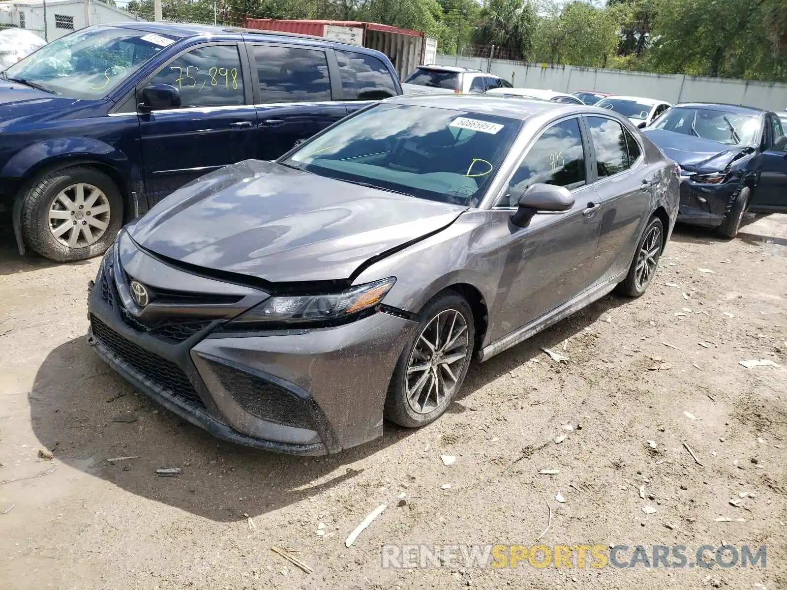 2 Photograph of a damaged car 4T1T11AK9MU592394 TOYOTA CAMRY 2021