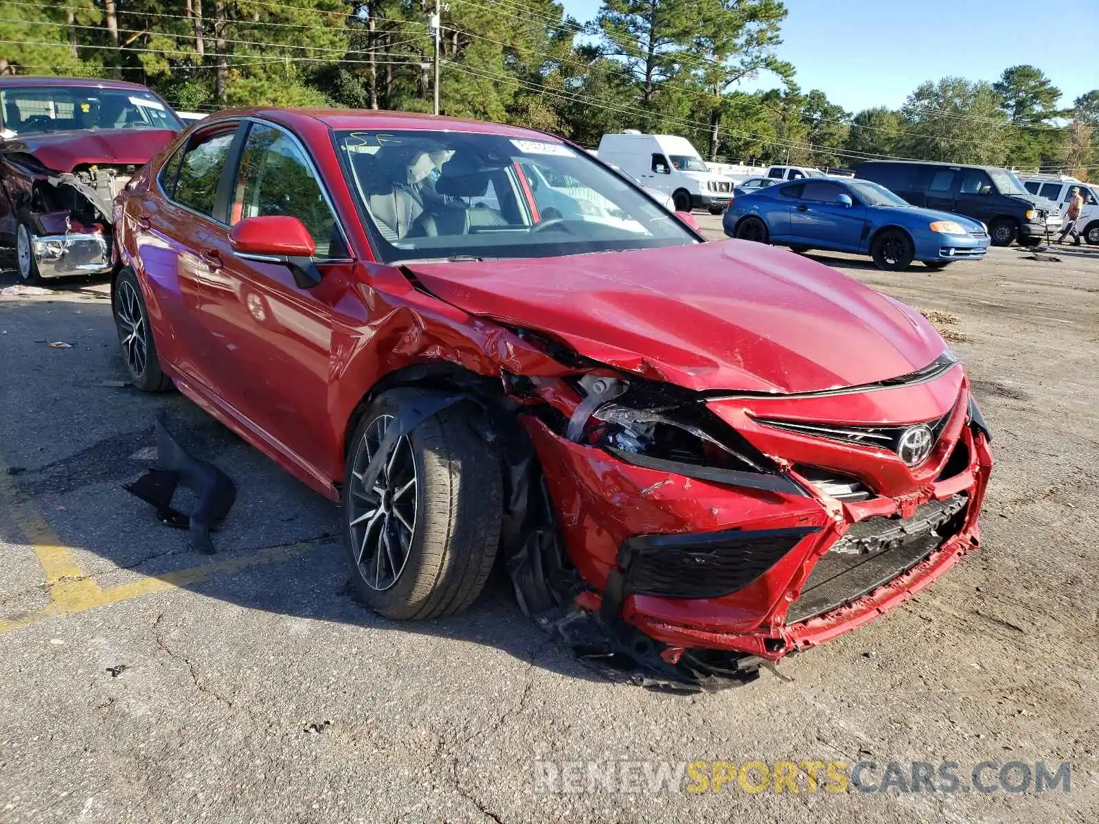 1 Photograph of a damaged car 4T1T11AKXMU490876 TOYOTA CAMRY 2021