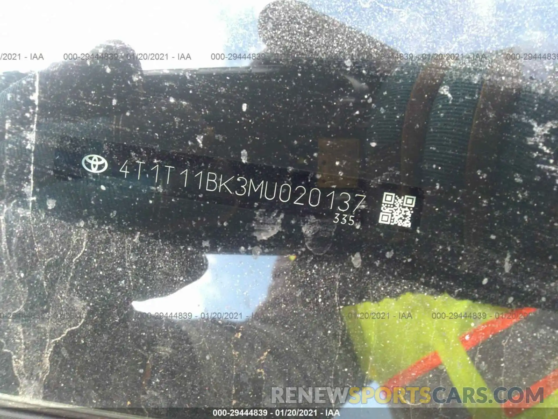 9 Photograph of a damaged car 4T1T11BK3MU020137 TOYOTA CAMRY 2021
