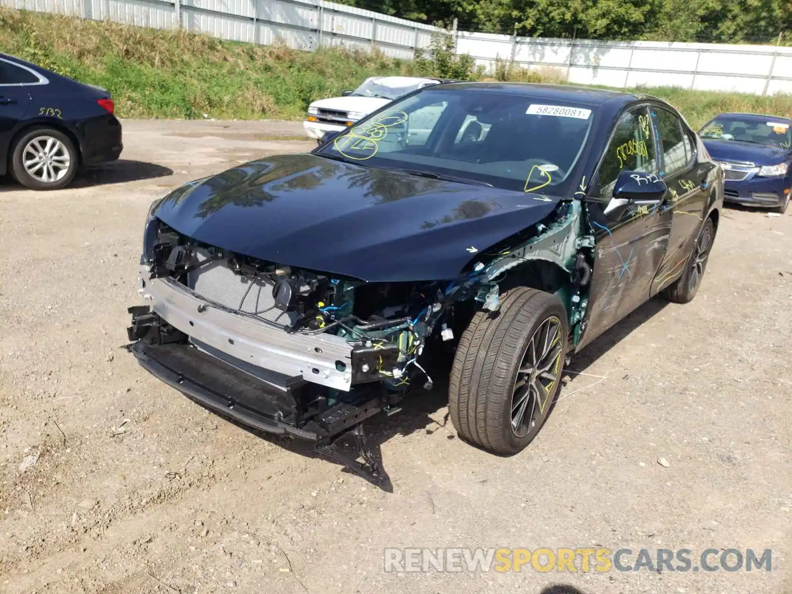 2 Photograph of a damaged car 4T1T11BK7MU046675 TOYOTA CAMRY 2021