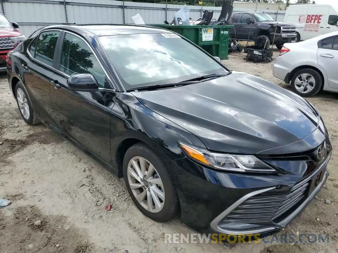 1 Photograph of a damaged car 4T1C11AK0NU698248 TOYOTA CAMRY 2022