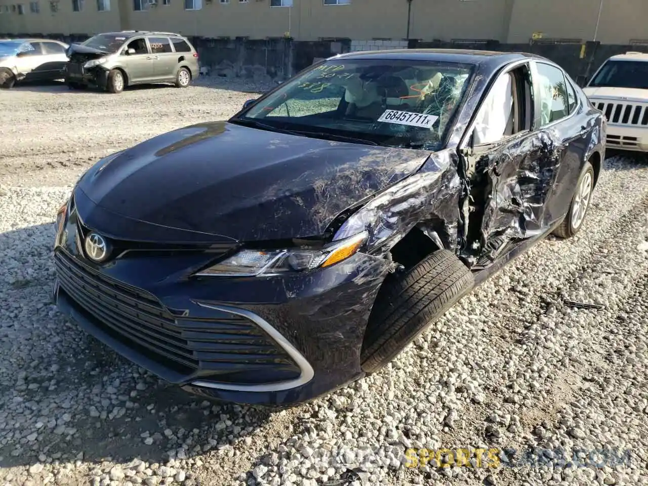 2 Photograph of a damaged car 4T1C11AK6NU630388 TOYOTA CAMRY 2022