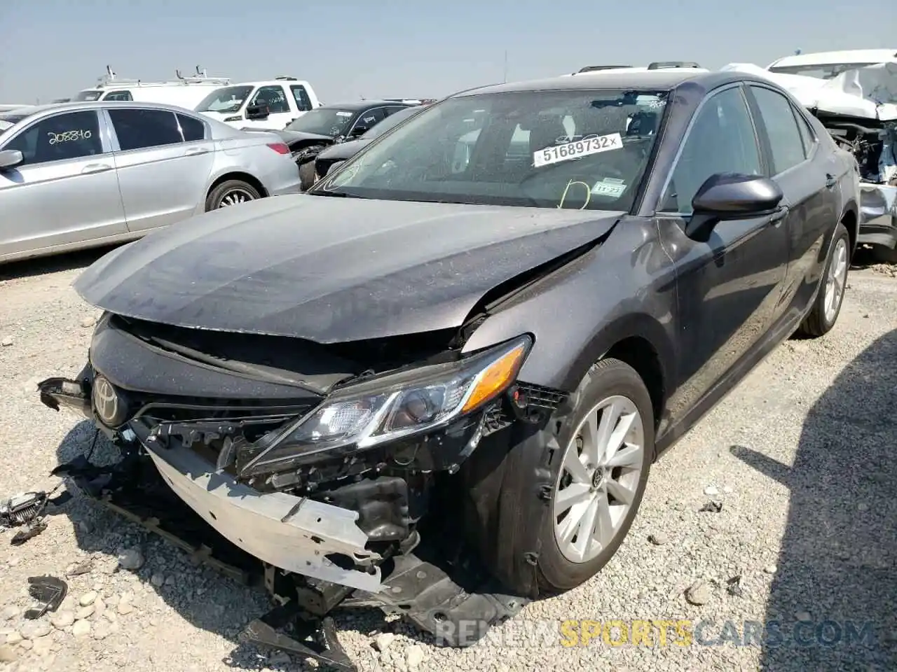 2 Photograph of a damaged car 4T1C11AK6NU640449 TOYOTA CAMRY 2022