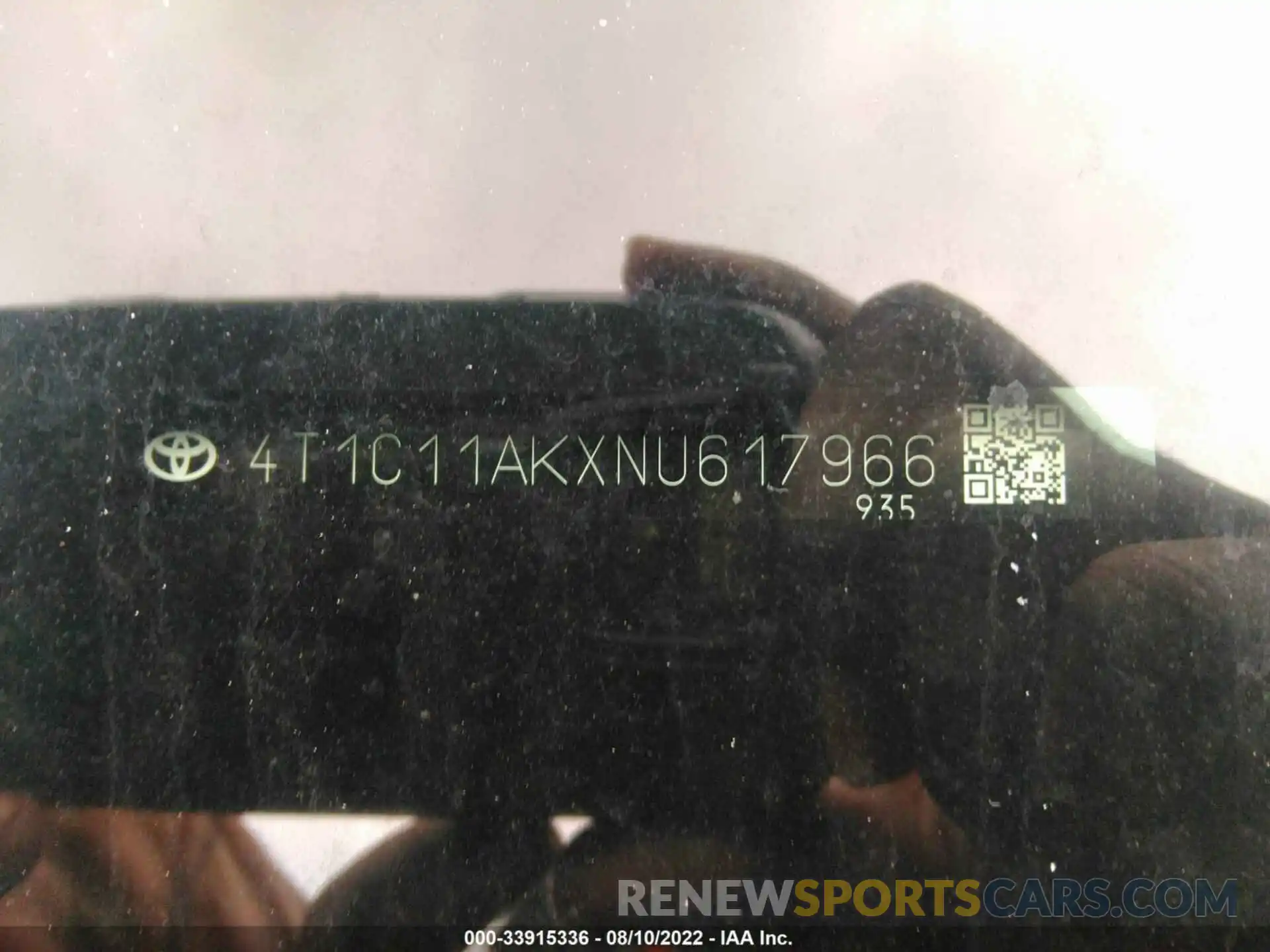 9 Photograph of a damaged car 4T1C11AKXNU617966 TOYOTA CAMRY 2022